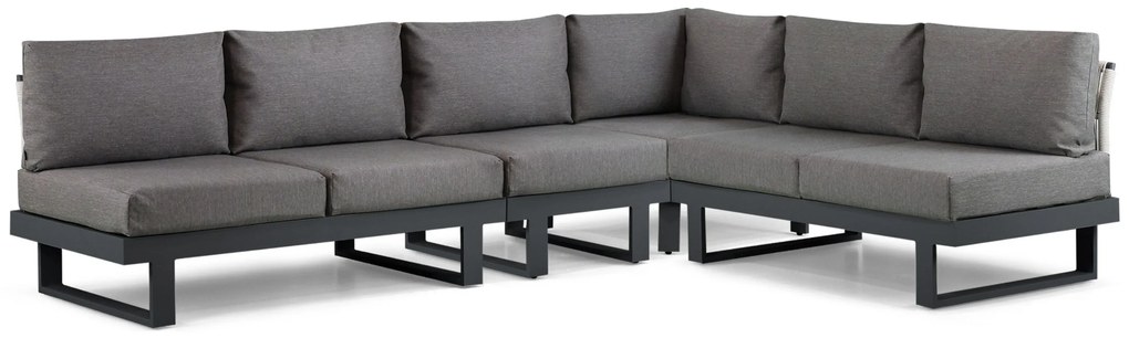 Hoek loungeset 6 personen Aluminium Grijs  Lifestyle Garden Furniture Lorenzo