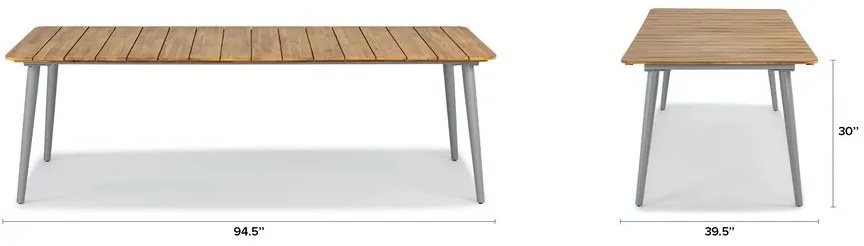 The Outsider Dining Tuintafel - Reims - 280x100 cm - Acaciahout - Grijs - The Outsider
