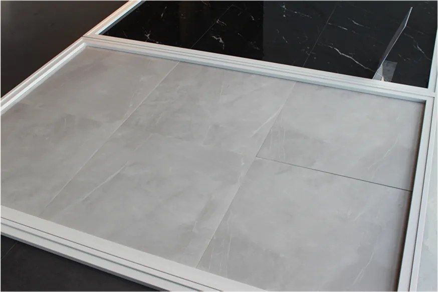 Hoogglans Vloertegel 60x60 Cm Marmerlook Arma Wit Grijs NR44