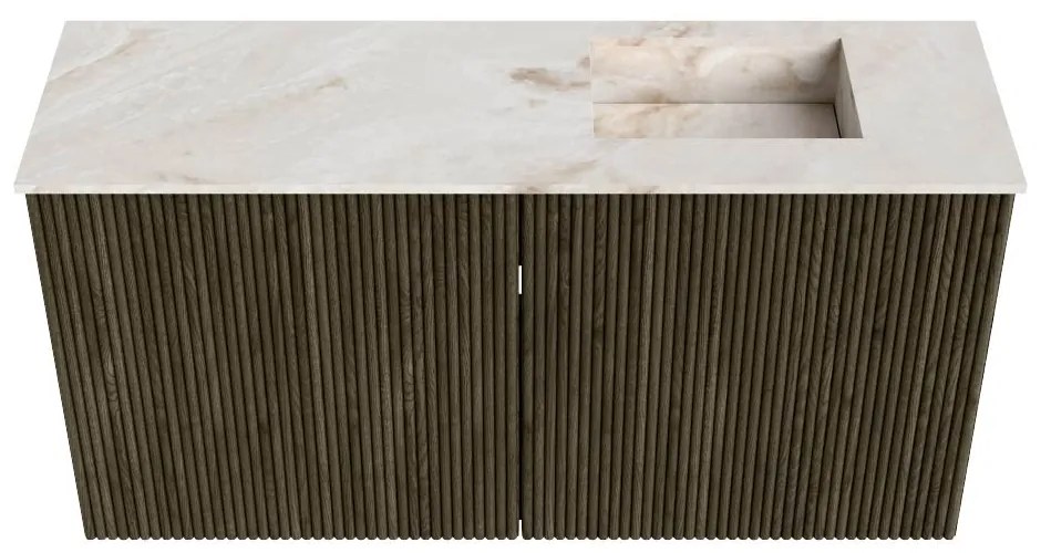 Mondiaz Joya DLux 80cm toiletmeubel shadow met wastafel faye rechts 1 kraangat frappe