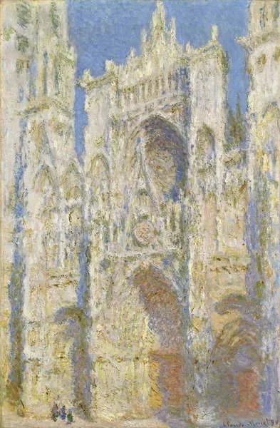 Claude Monet - Kunstdruk Rouen Cathedral, West Facade, Sunlight, 1894, (26.7 x 40 cm)