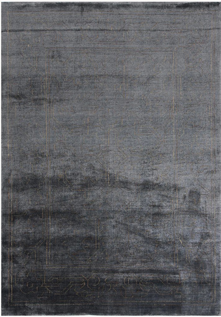 Handgemaakt laagpolig viscose vloerkleed Kaito