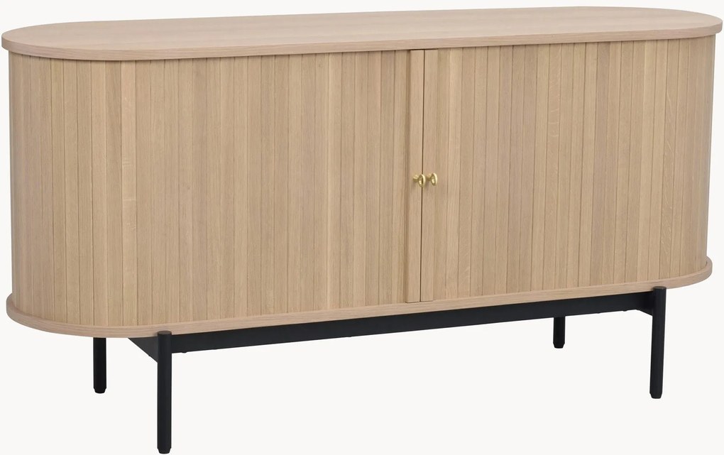 Dressoir Haddington met gefreesde eikenhouten voorzijde