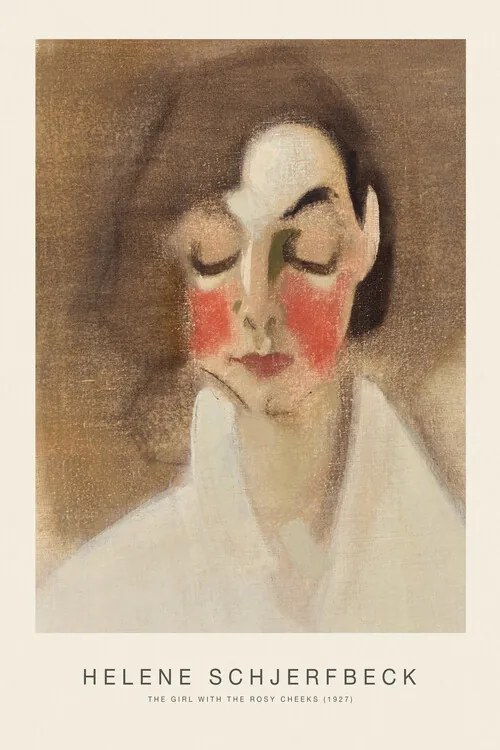 Kunstreproductie The Girl with the Rosy cheeks - Helene Schjerfbeck