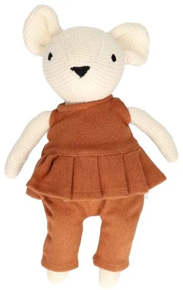Knuffel muis, GOTS katoen, gebreid