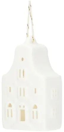 Kersthanger huisje, klokgevel, porselein