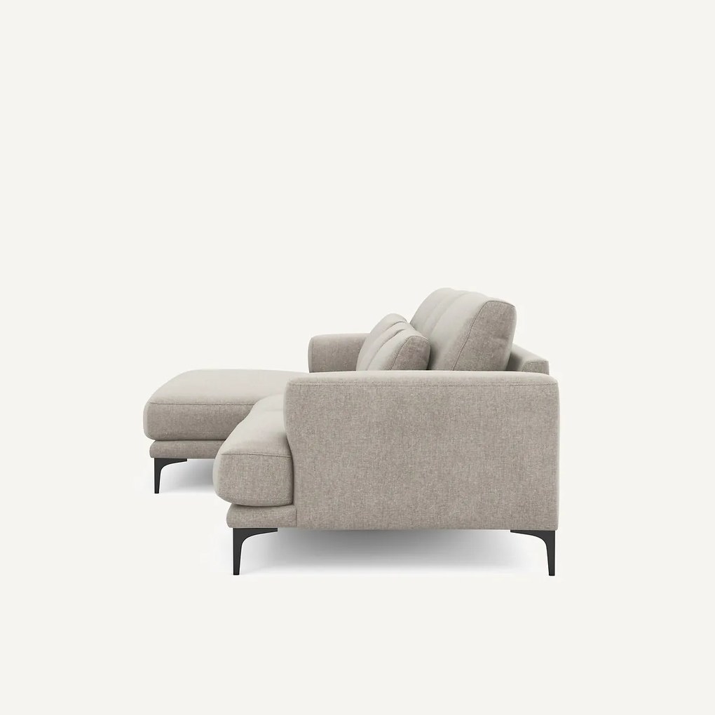 XL hoekbank links in chenille fluweel, MARSILE