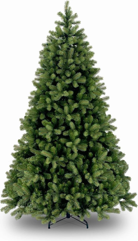 Bayberry kunstkerstboom - 213 cm - groen - Diameter 140 cm - 1.539 tips - metalen voet