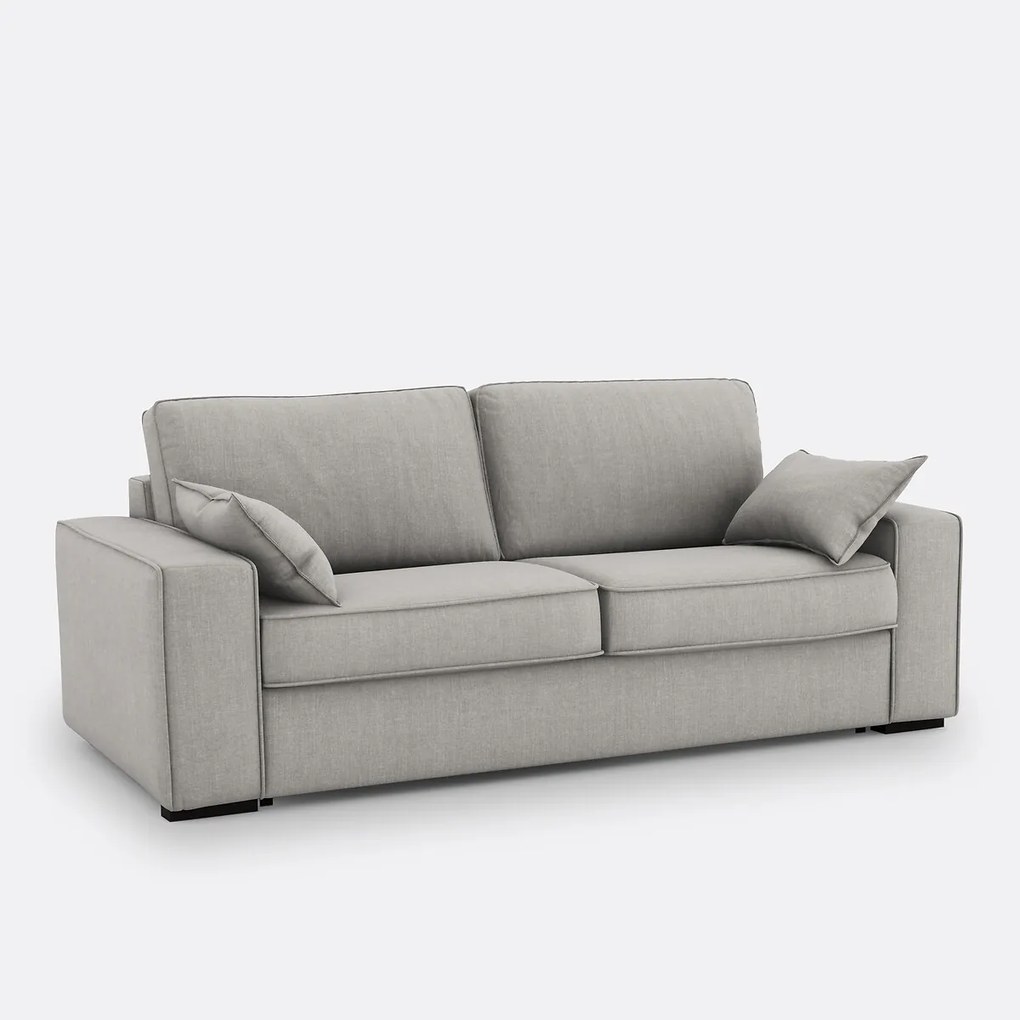 Slaapbank van katoen en linnen, 2, 3 of 4 zits, Comfort Bultex® Cécilia