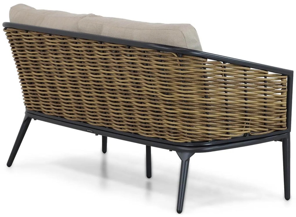 Stoel en Bank Loungeset 4 personen Aluminium/wicker Grijs  Lifestyle Garden Furniture Nice