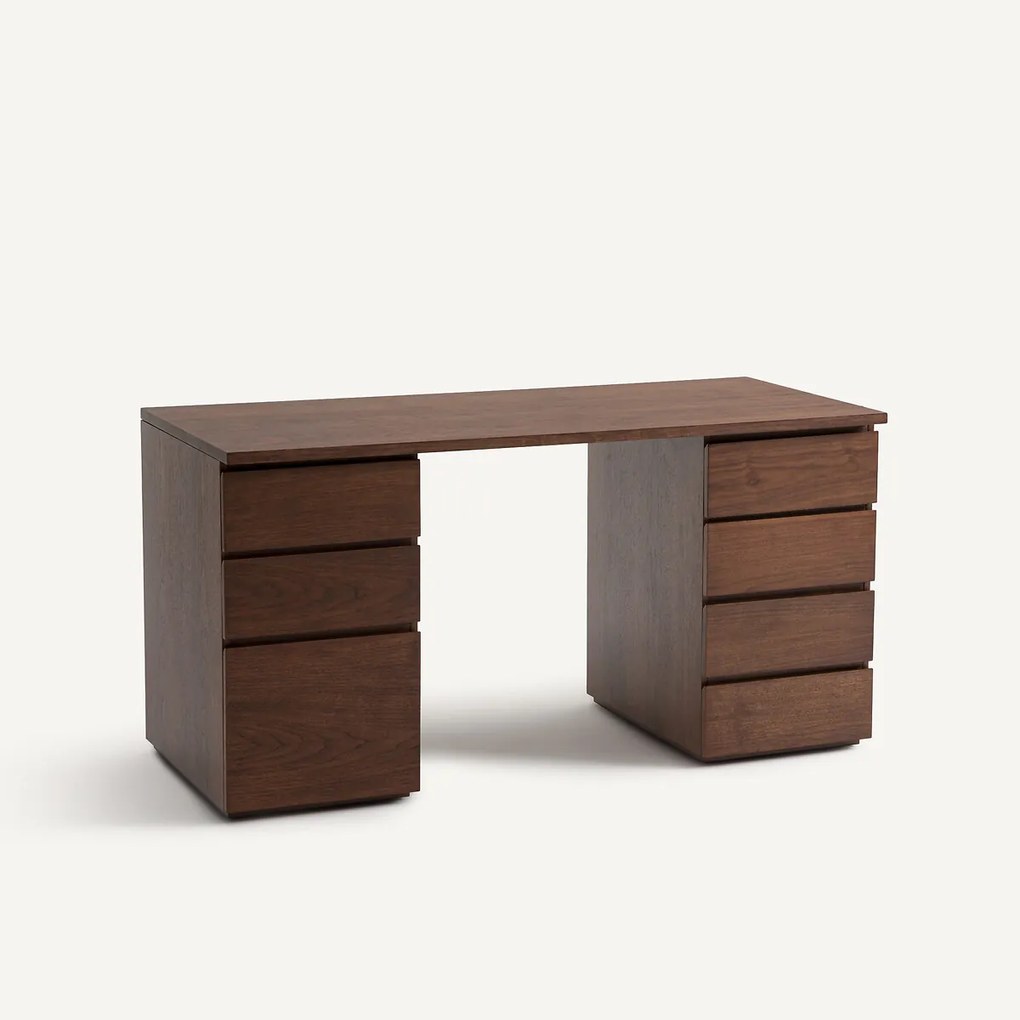 Ladeblok met 3 lades, notenhoutfineer, Working