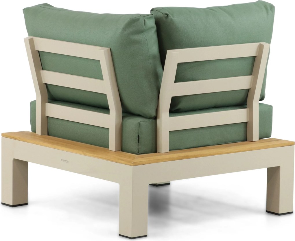 Loungeset 5 personen Aluminium/Teak Taupe Lifestyle Garden Furniture Vittoria