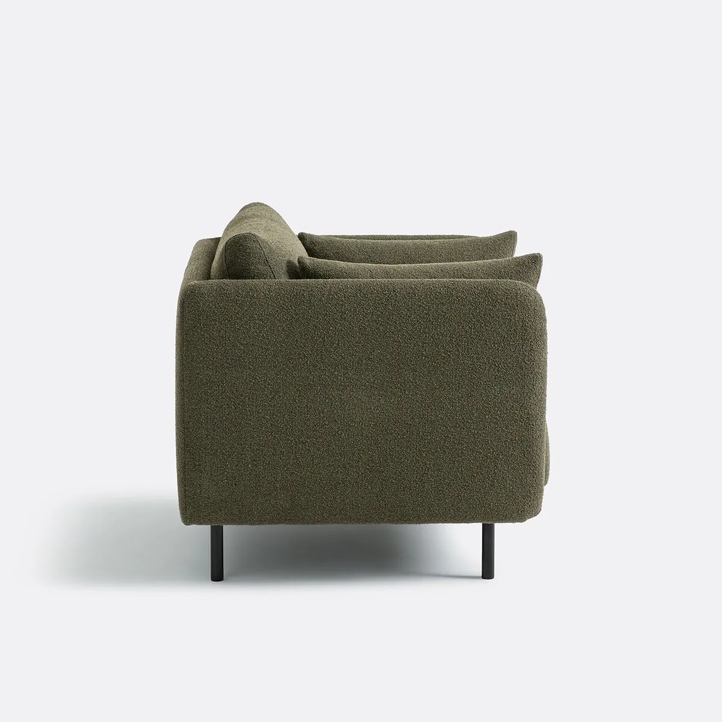 Fauteuil, fijne bouclé stof, VICTOR