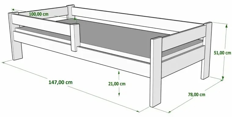 Peuter Grijs Eenpersoonsbed - Willow For Kids Kinderen Peuter Junior 5056231713429 Children's Beds Home, 140x70, Nee, Geen Children's Beds Home Dennen