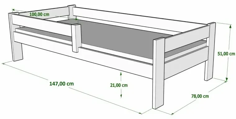 Peuter Wit Eenpersoonsbed - Willow For Kids Kinderen Peuter Junior 5056231713405 Children's Beds Home, 140x70, Nee, Geen Children's Beds Home Dennenh