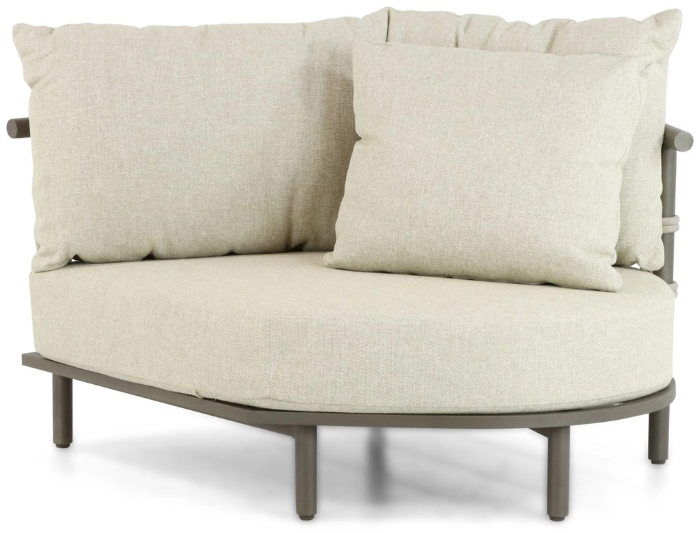 4 Seasons Outdoor Ezra/Riah Organisch Loungeset Aluminium Taupe 3-delig
