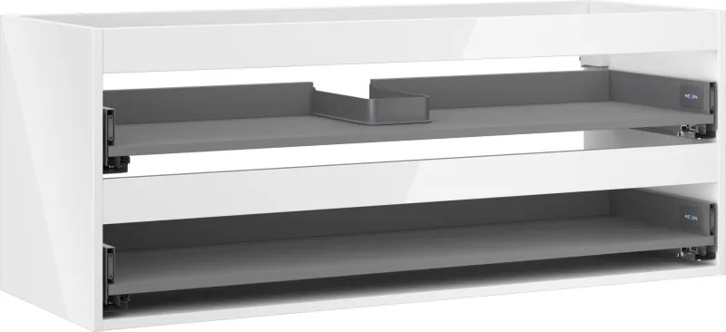 Mexen Box-A kastlichaam voor wastafel 120 cm, 2 lades, wit glans - 91AX0-1200-470-2-00