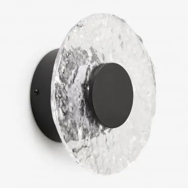 Wandlamp Ø20 Cm Led Van Glas En Ijzer Lorenzo Zwart - Sklum