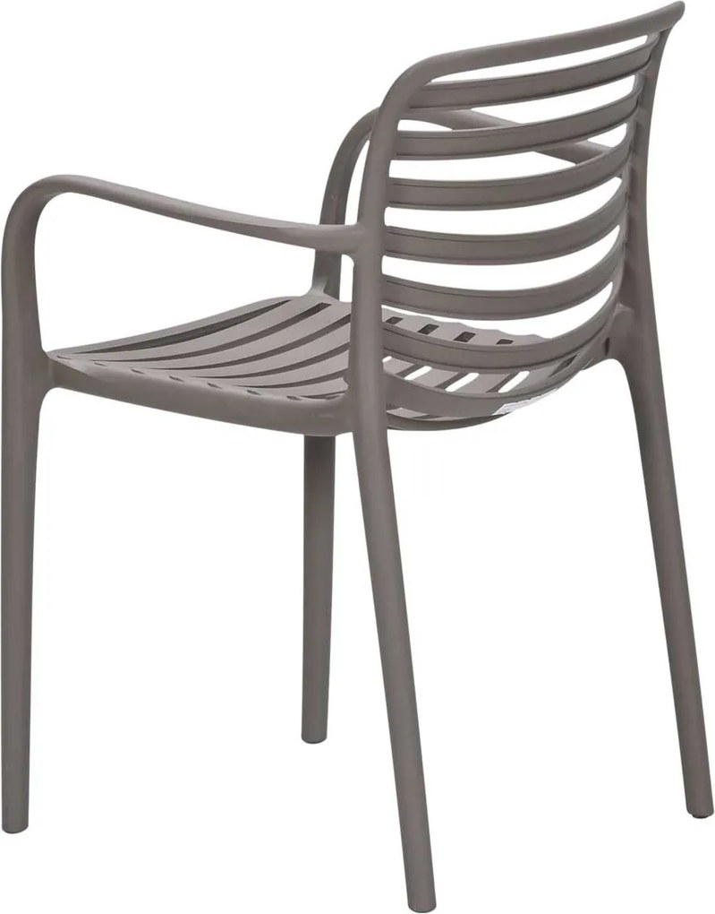 Garden Impressions Mees tuinstoel taupe - 2 stuks
