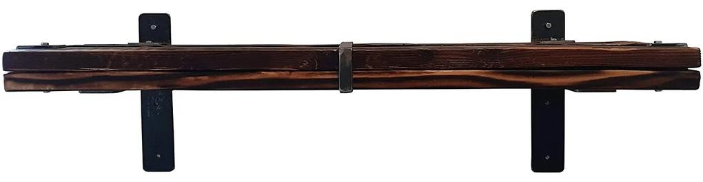 CHYRKA® Wandplank planken zwevende plank LEMBERG hangende plank wandplank houten plank loft vintage bar industrieel ontwerp handgemaakt hout metaal