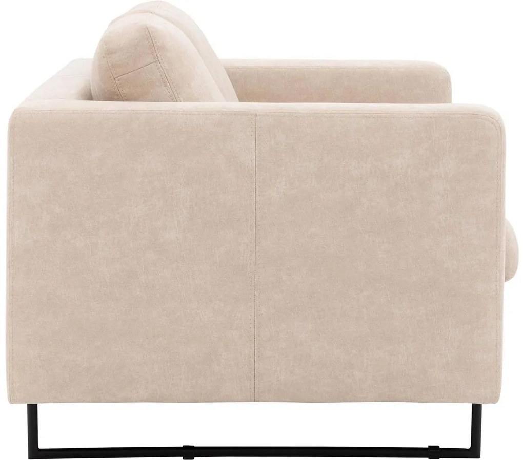 Goossens Excellent Bank Jovani beige, micro leer, 2-zits, urban industrieel