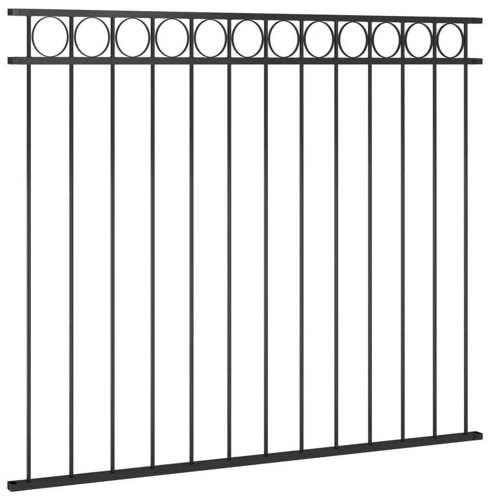 vidaXL Schuttingpaneel 1,7x1,5 m staal zwart