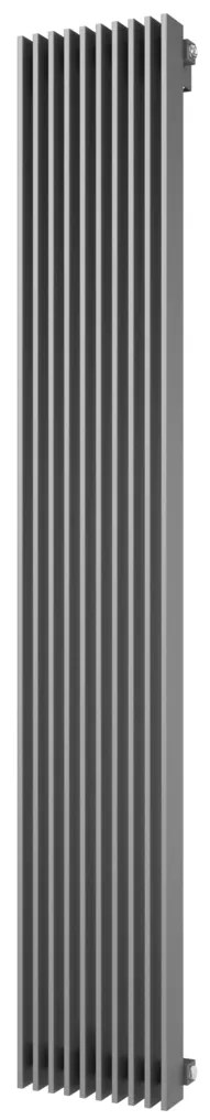Plieger Antika Retto designradiator verticaal middenaansluiting 1800x295mm 1111W parelgrijs (pearl grey)