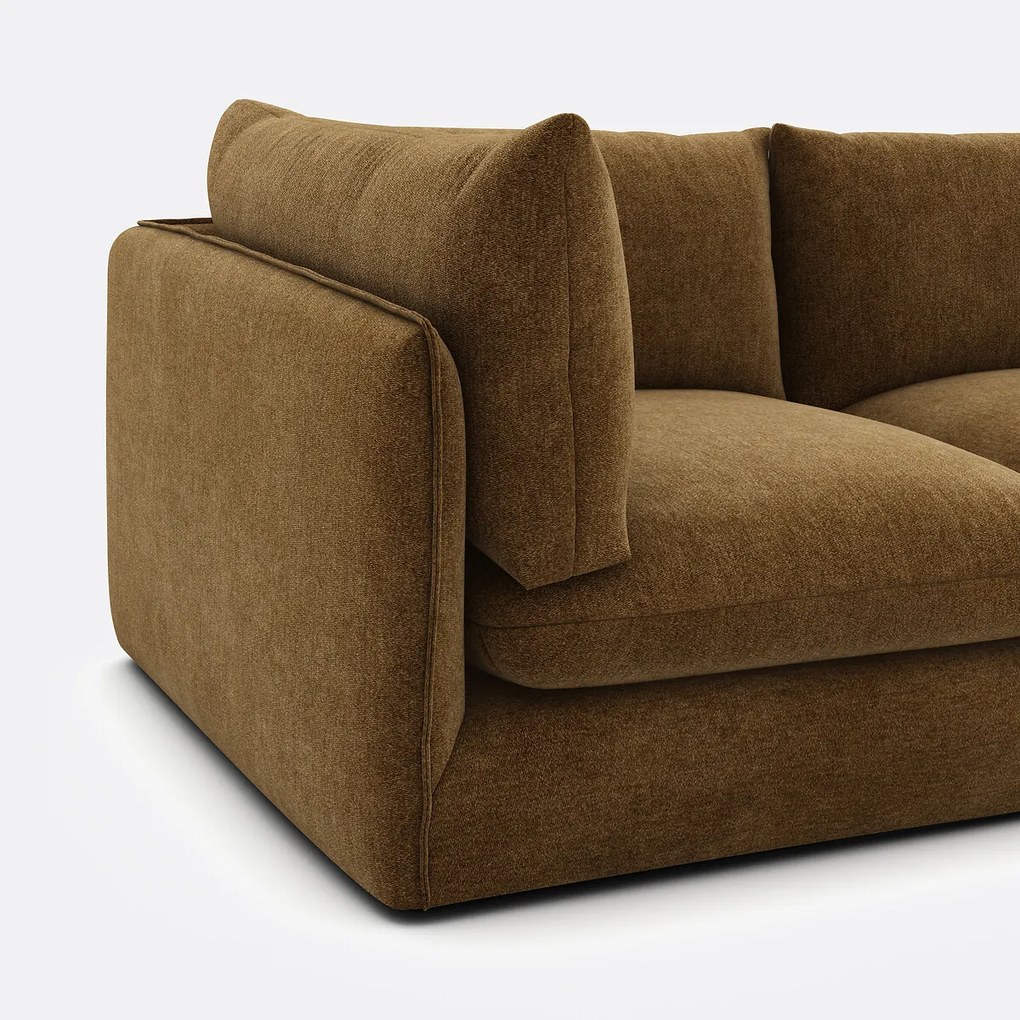 Modulaire 3-zitsbank in gemêleerd polyester, Malo