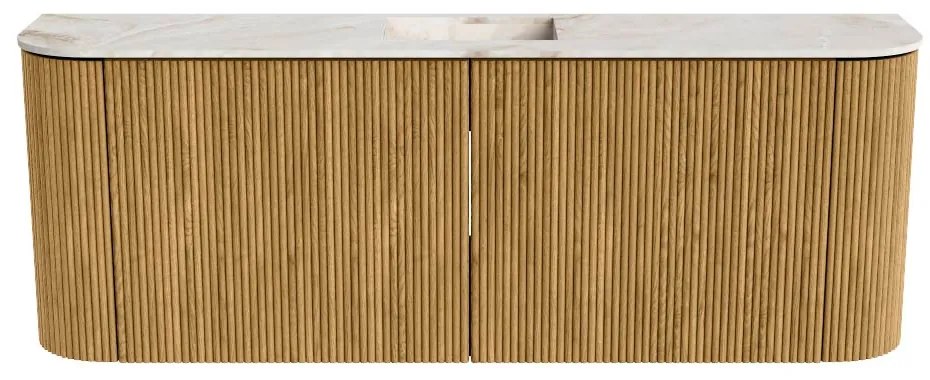 Mondiaz Joya DLux 115cm toiletmeubel ronding links/rechts oak met wastafel faye midden 1 kraangat frappe