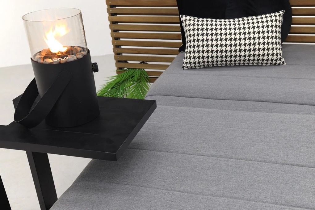 Mexico 2-persoons Sunbrella ligbed + bijzettafel - Lichtgrijs