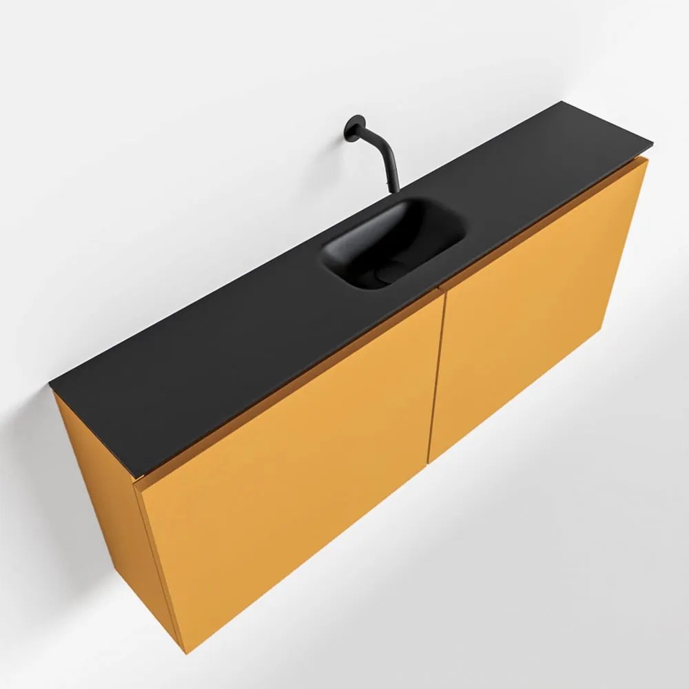 Mondiaz Ture 120cm toiletmeubel ocher met wastafel urban midden geen kraangat