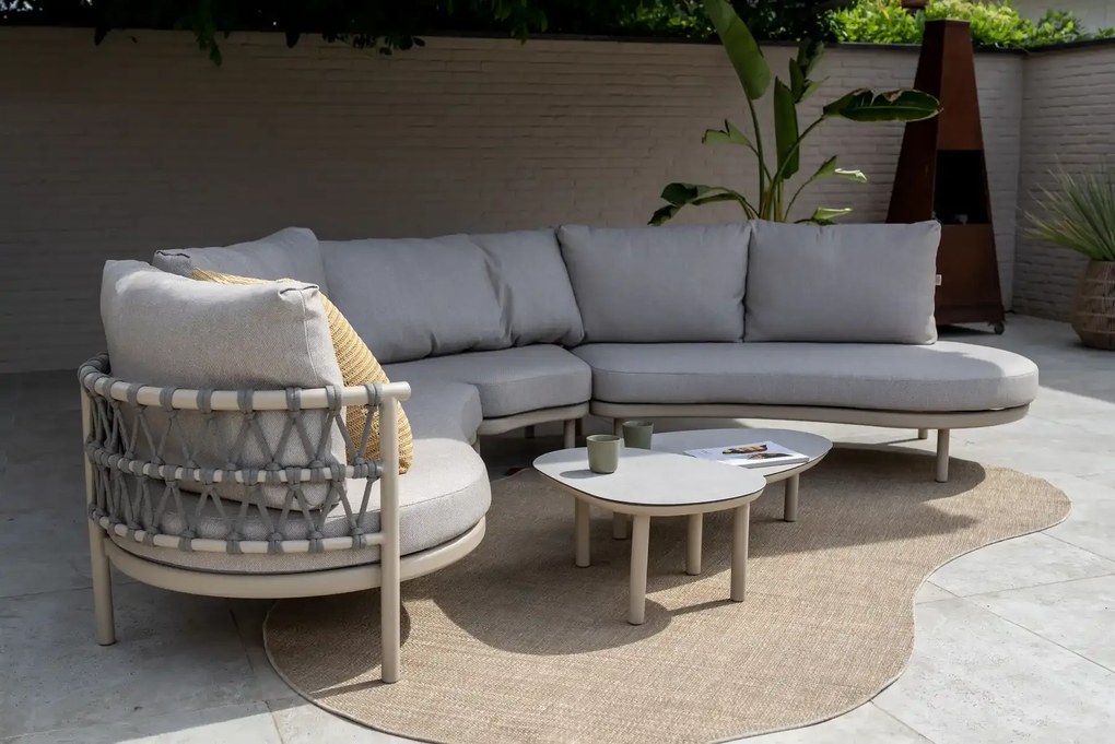 Taste by 4 Seasons Piacenza hoekbank latte SALE Loungebank beige weerbestendig