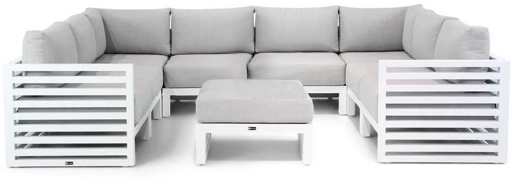 U-Vorm Loungeset 8 personen Aluminium Wit  Santika Furniture Santika Jaya