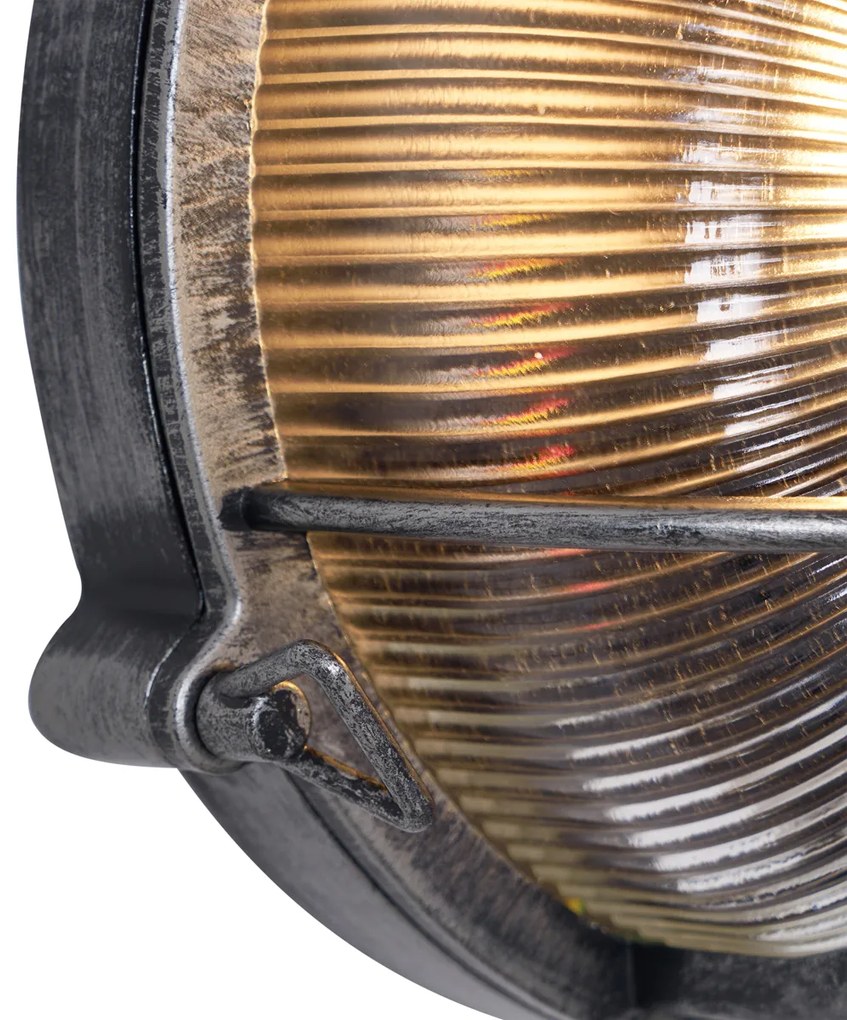 Buiten wandlamp zilver rond IP44 - Noutica