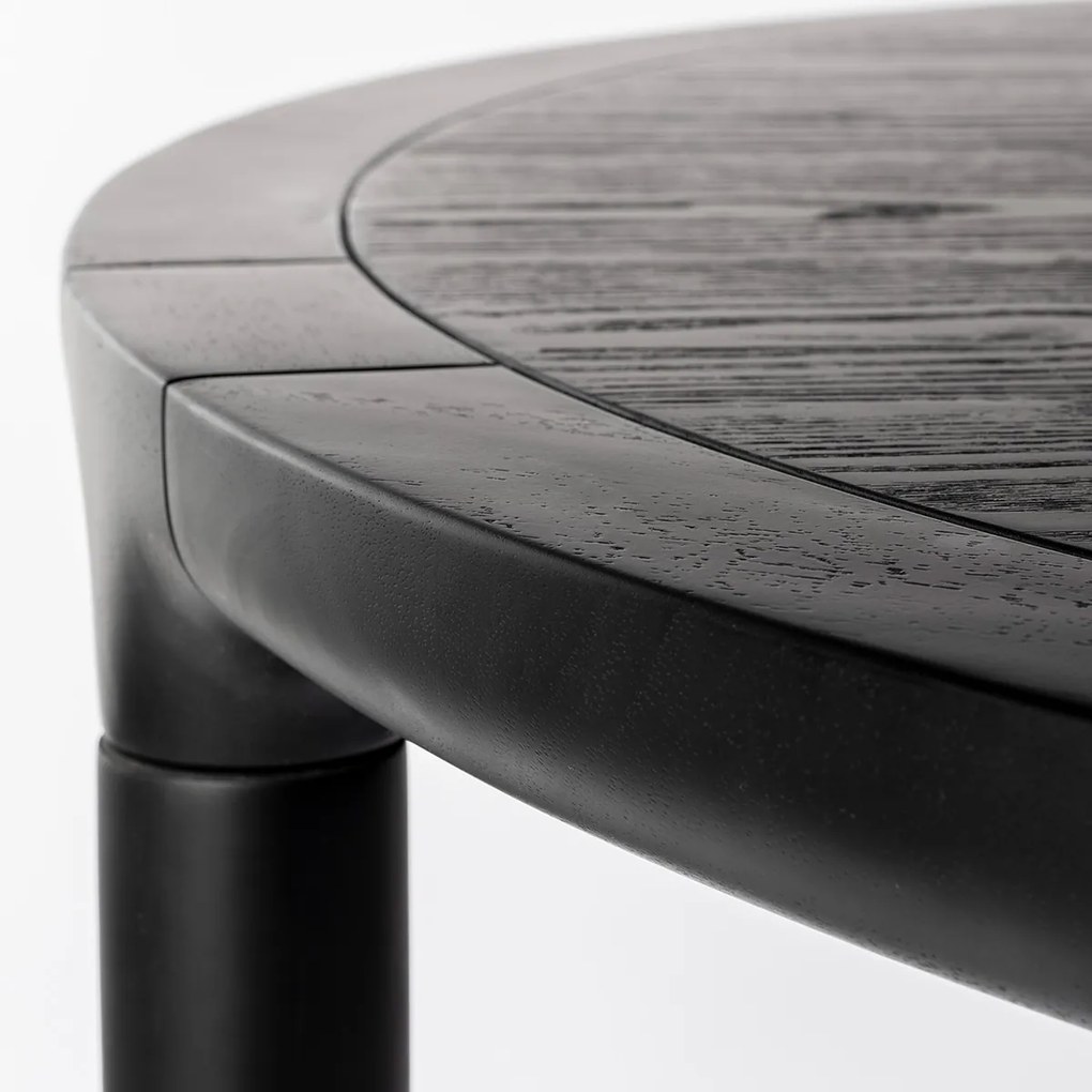 Ronde Eettafel Zwart - 128 X 128cm.