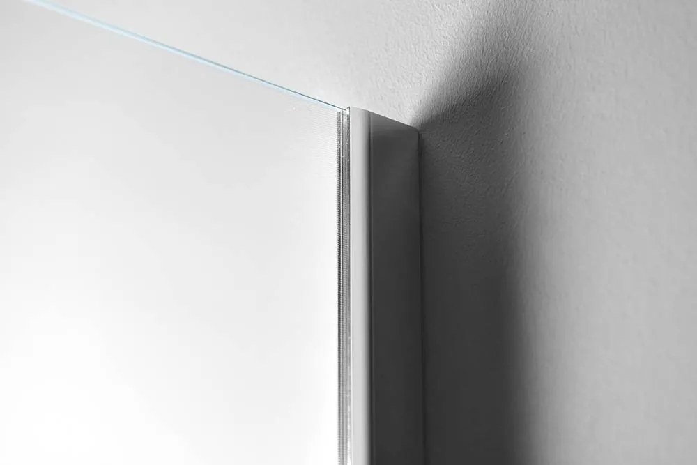 Aqualine Pilot inloopdouche opaalglas 110x190cm chroom