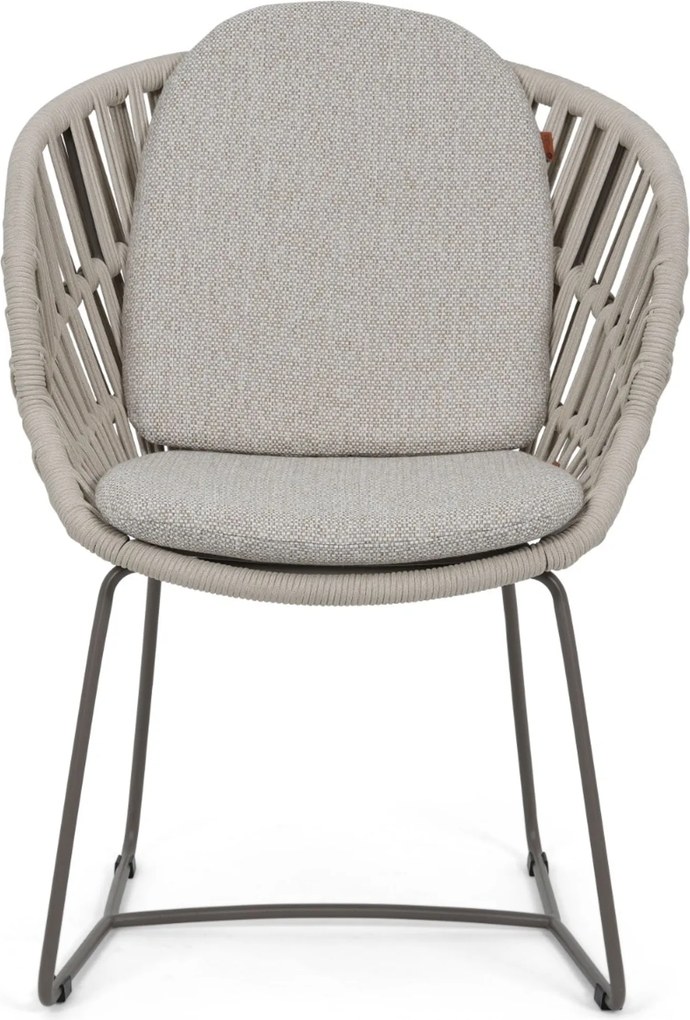 Tuinset Ronde Tuintafel 4 personen 140 cm Rope Taupe Santika Furniture Santika