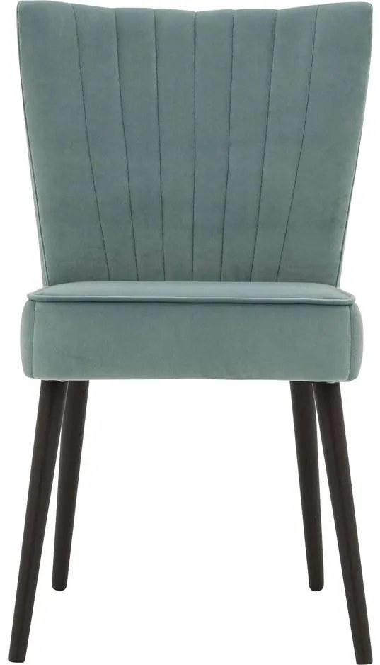 Goossens Eetkamerstoel Rob groen velvet stof leuning, urban industrieel