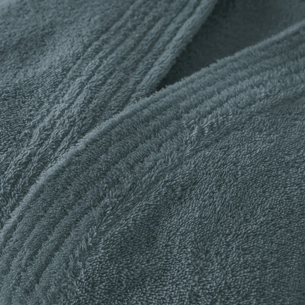 Badjas in badstof, kimono kraag, 450g/m², Haxel