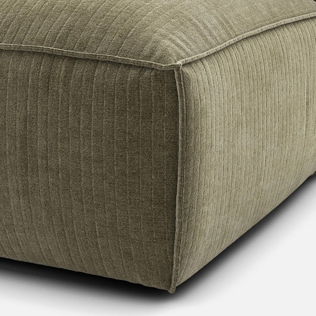 Loungebank element links voor modulaire bank, vintage ribfluweel, SEVEN