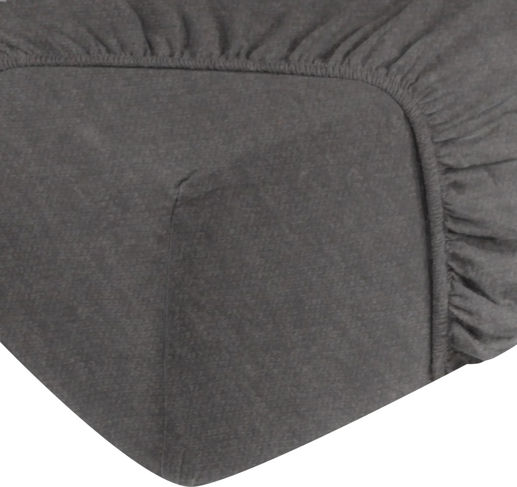 Hoeslaken Jersey – 100% katoen – 180×200 – grijs melange