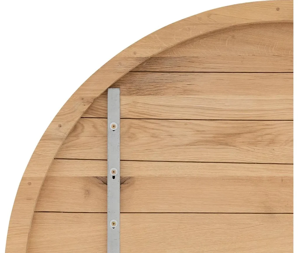 Goossens Eettafel Blade, Strak blad rond 140 x 140 cm 6 cm dik