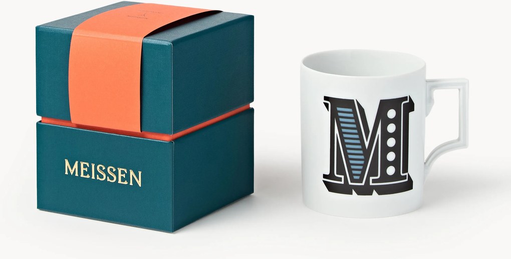 Handgemaakte beker Initials met decoratief motief