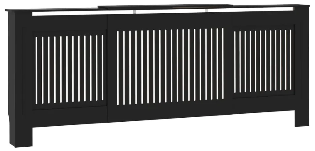 vidaXL Radiatorombouw 205 cm MDF zwart