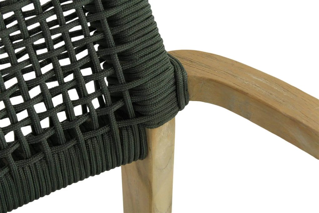 Tuinstoel stapelbaar Teak/Rope Groen Lifestyle Garden Furniture Dallas