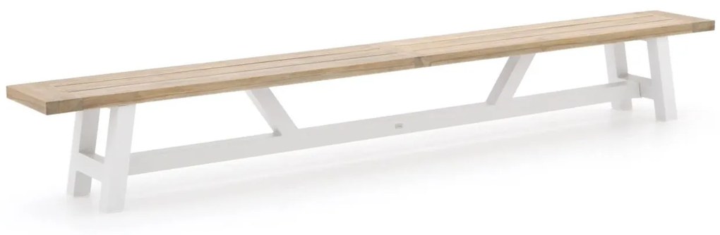 Picknickbank Bellagio  | Aluminium | 6 personen | Tuinbank Wit | 330cm | Kees Smit Tuinmeubelen