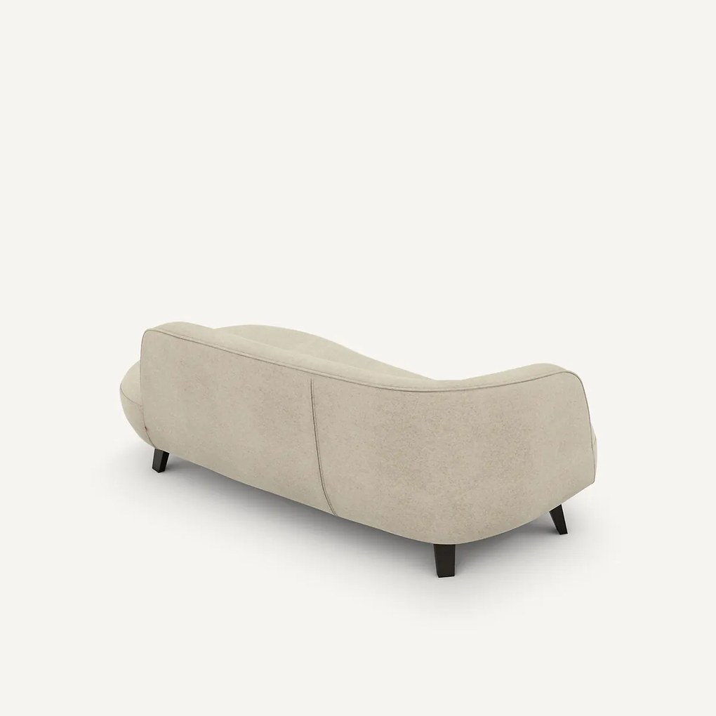 Dormeuse in linnen fluweel, Rosebury, ontwerp door Emmanuel Gallina