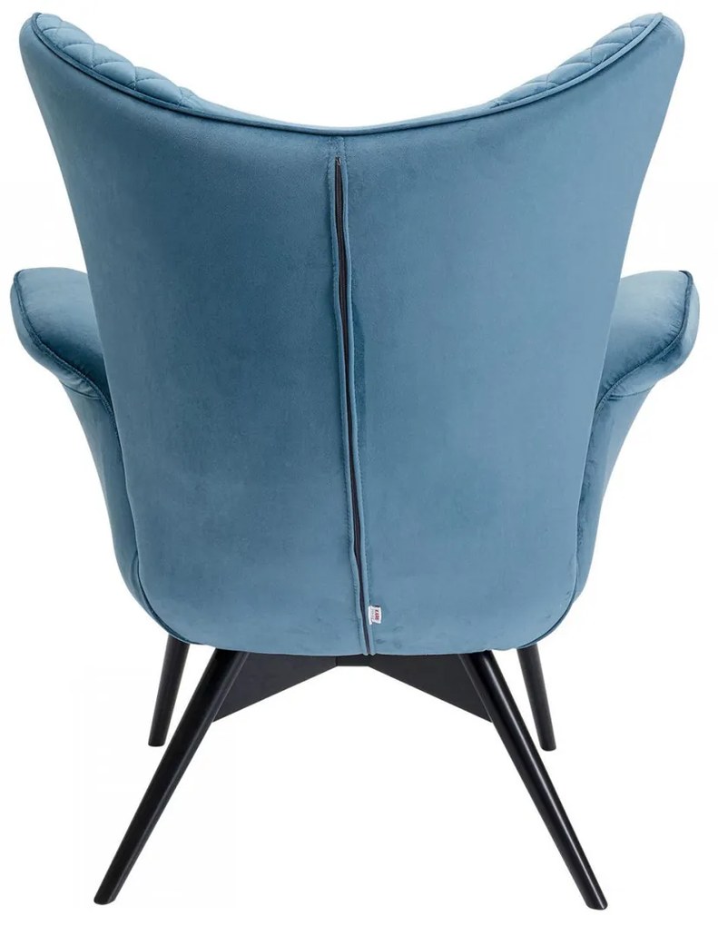 Kare Design Tudor Fluwelen Oor-fauteuil Blauwgroen