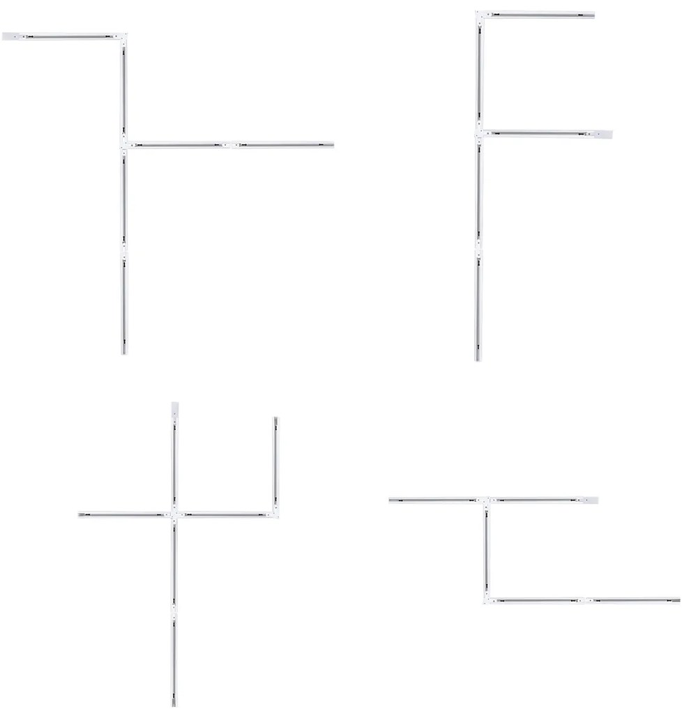 Modern railsysteem met 5 spots beige met goud 1-fase - Iconic Kohua