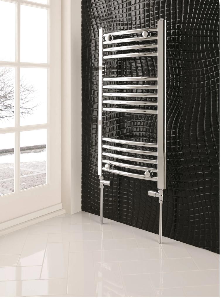 Eastbrook Wendover gebogen verticale radiator 180x60cm Chroom 624 watt